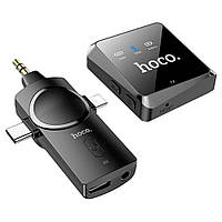 Микрофон HOCO Stream Wireless Microphone + Receiver S31 3in1 (USB-C/3.5mm/Lightning) Black