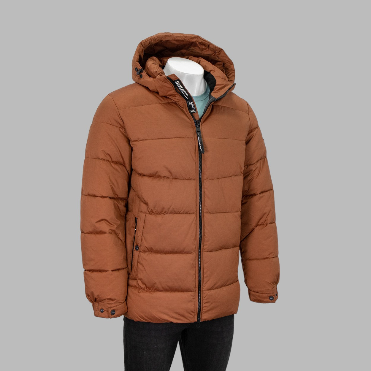 Куртка чоловіча INDACO (зимова) IC1260C ТАРРАКОТ 100% поліестер. Утеплювач: Біо пух 54(Р), фото 1