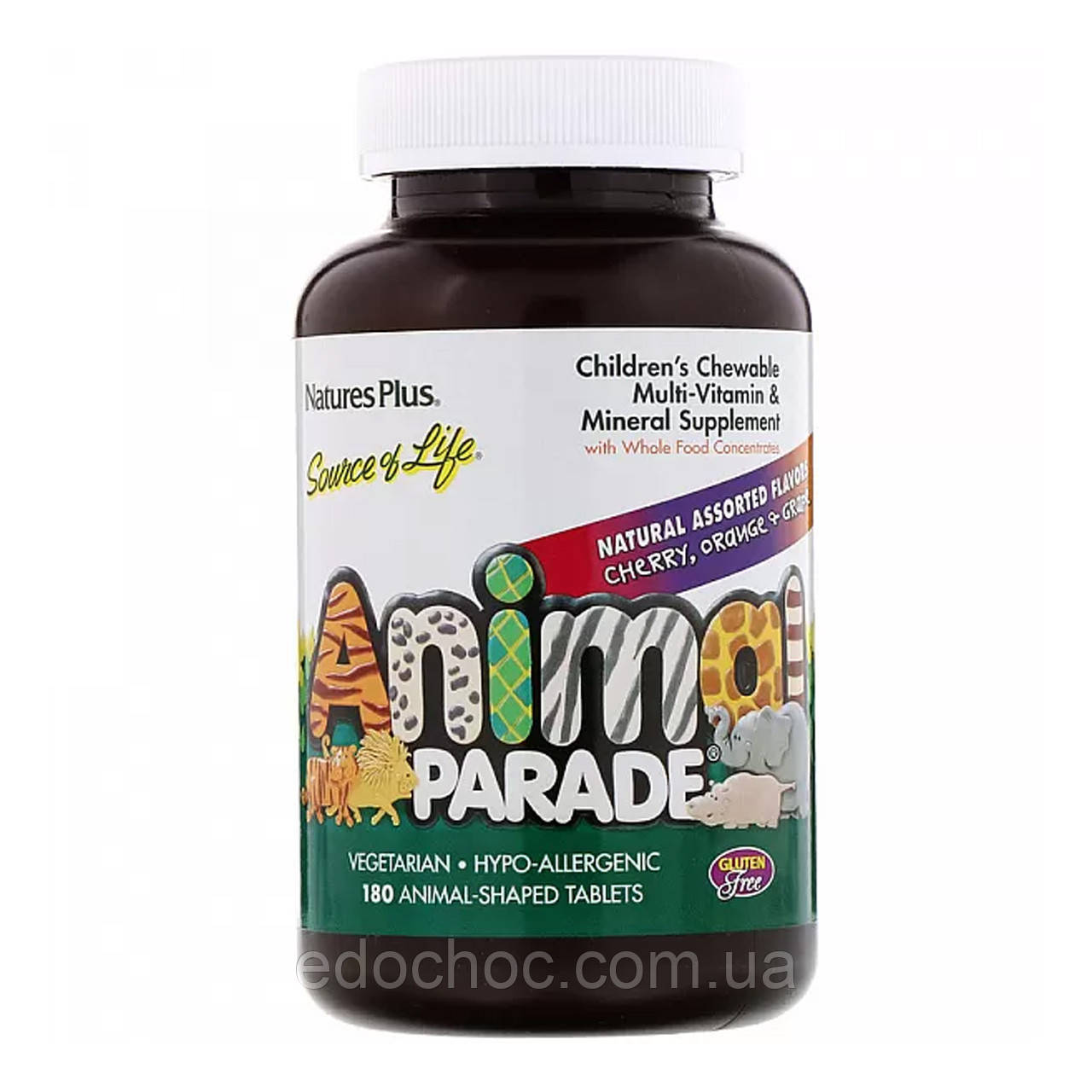 Вітаміни для дітей (Children's Multi-Vitamin, Animal Parade) 180 жувальних цукерок з асорті смаків NAP-29982