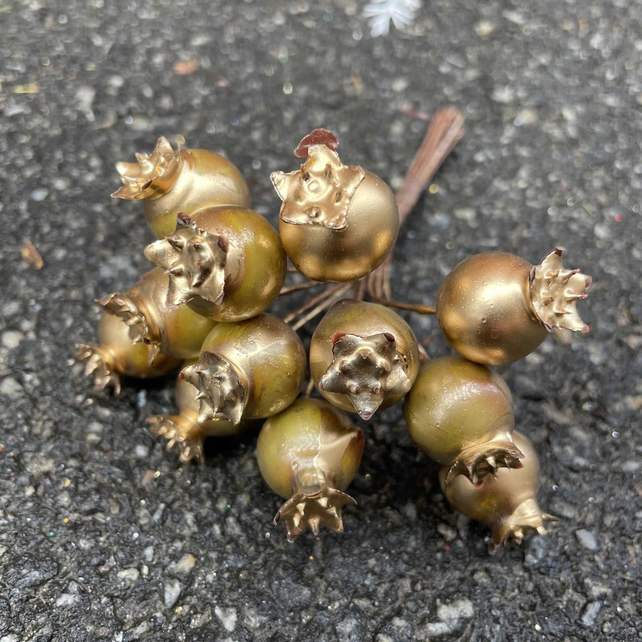 Декоративна ягода шипшини оливковий із золотом