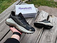 Мужские термо кроссовки Reebok Zig Kinetica Edge 2.5 Gore-Tex черные хаки водонепроницаемые