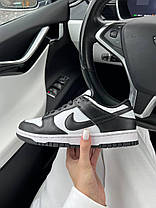 Жіночі Кросівки Nike SB Dunk Low Black White / Найк СБ Данк Низькі Чорні з Білим, фото 6