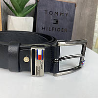 Мужской поясной ремень широкий Tommy Hilfiger, пояс кожаный Томми Хилфигер качественная топ продаж r_599