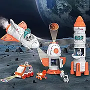 Ігровий набір Космічна станція (космонавт, транспорт, звук, світло, пара, проєктор) 588