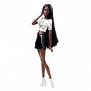 Лялька Барбі Висока Чорна з довгим волоссям Barbie Signature Looks HBX93, фото 2