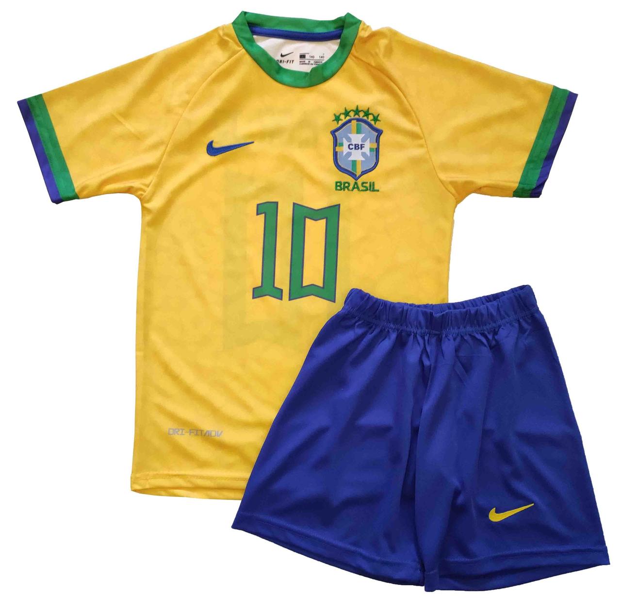 Форма футбольна дитяча BRASIL NEYMAR JR 10 розмір М / Барселона Неймар Бразилія форма