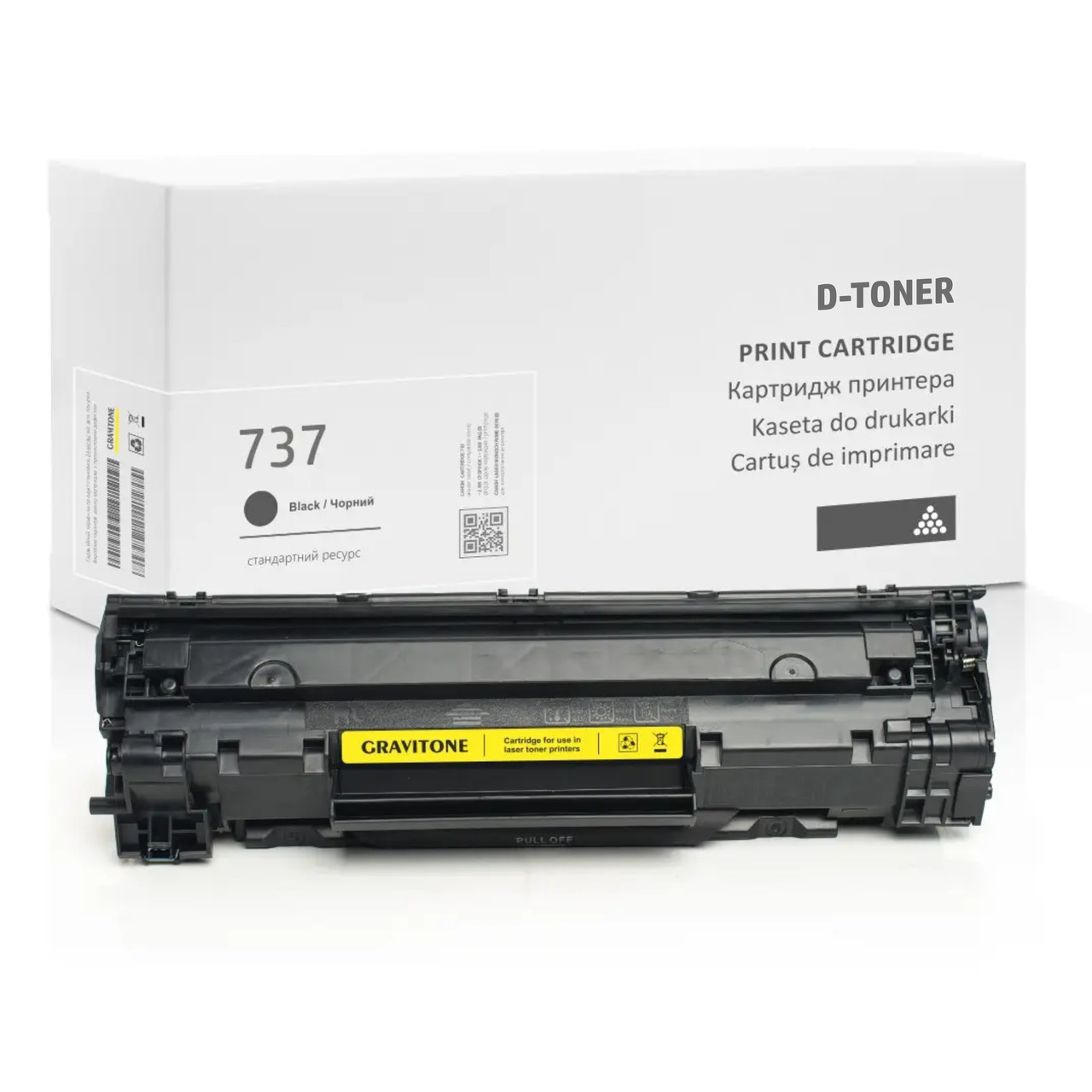 Сумісний Картридж Canon 737 (9435B002) Black, 2.400 стор., аналог від Gravitone (GTC-CRG-737-BK)