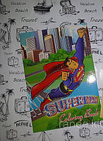 Расскраска дитячий А5 ( для хлопчиків) Super Man , кольоровий фон, 2 види