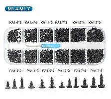 Самонарізи Модельні MIX M1.4, M1.7 + Викрутка Набір 601 шт SPEC (SP-240521)