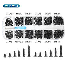 Самонарізи з Потайною Головкою M1.2, M1.4 + Викрутка Набір 601 шт SPEC (SP-240501)