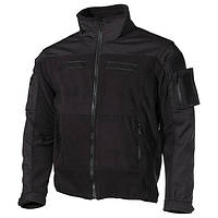 "MFH Combat Black Tactical Fleece Jacket - Тактический Черный Комфорт: Флисовая Кофта S"