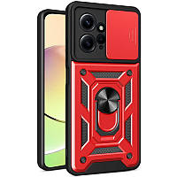 Ударопрочный чехол с защитой камеры для Xiaomi Redmi Note 12 4G Красный