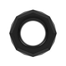 Ерекційне кільце на пеніс силіконове LOVETOY Power Plus Cock Ring чорне товсте, фото 2