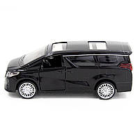 Іграшкова машинка металева TOYOTA ALPHARD, тойота альфард, чорний, відкр двері, інерція, 5*11*4см (250276), фото 3