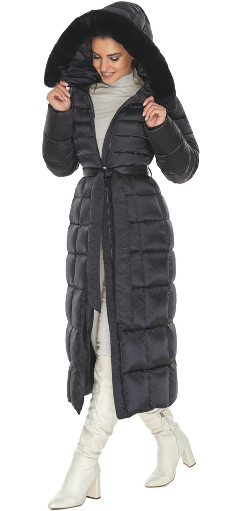 Моріонова жіноча куртка з поясом модель 59485