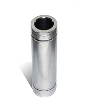 Утепленная дымоходная труба Ø220/280 1м нержавеющая сталь в оцинковке Сэндвич труба для дымохода