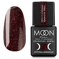 MOON Full Red FD09 Flashing Disсo Gel Светоотражающий 8 ml