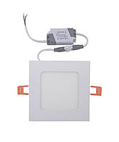 Світильник врізний LED Square Downlight 6W-220V-420L-4000K Alum TNSy