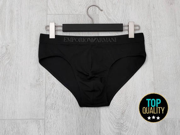 Чоловічі труси сліпи Emporio Armani чорні. Повномірна модель. Преміум якість., фото 1