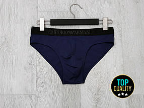 Набір чоловічих сліпів Emporio Armani з 3 штук у подарунковій коробці. Преміум якість, фото 5