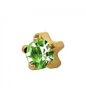 Сережки-голки для проколу вух Studex крапан М-108 хризоліт