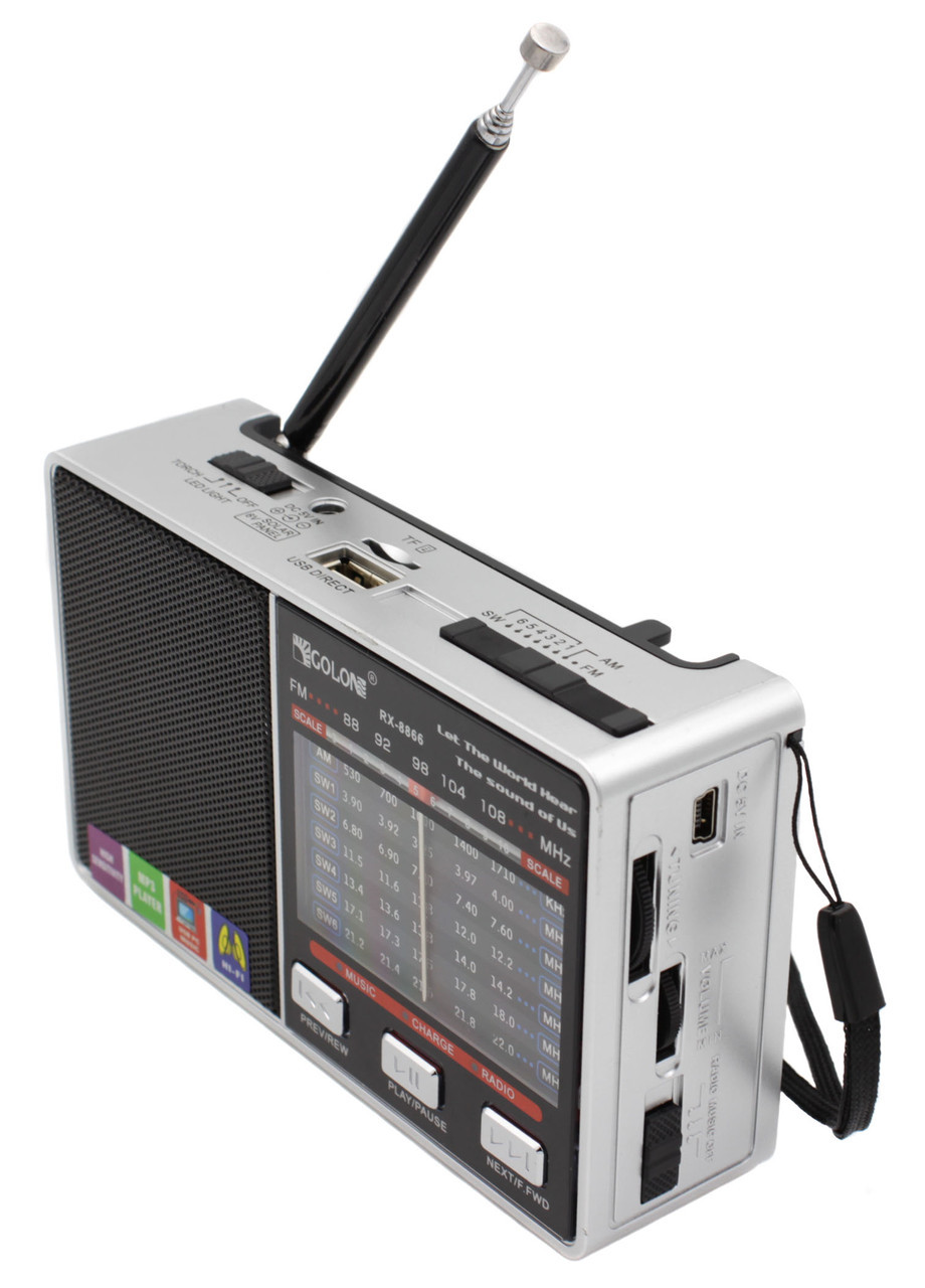 Радио GOLON RX 8866 BT( BL-5C, 14500, 2*AA)+LED фонарик (ID#2281471479 ...