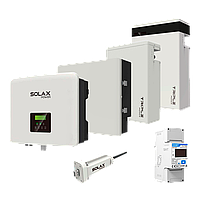 Комплект Solax 2.2: Однофазний гібридний інвертор на 6 кВт, з АКБ на 11,6 кВт·год