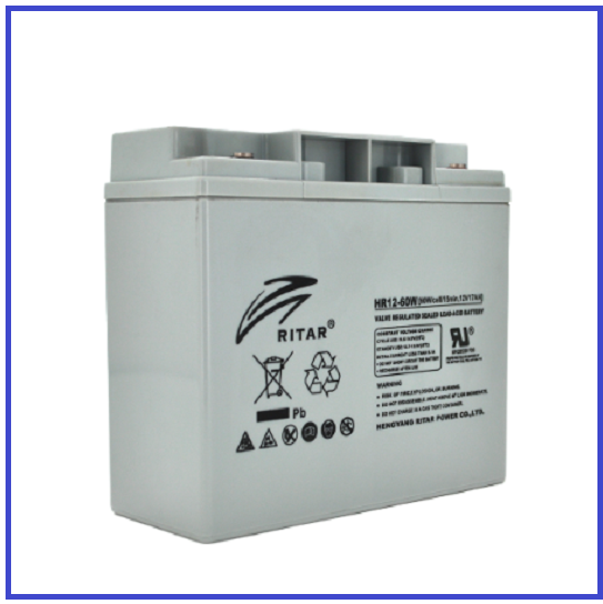 Акумуляторна батарея AGM RITAR HR12-60W Gray Case 12V 17Ah (181х77х167)