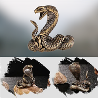 Миниатюрная античная медная статуэтка в виде змеи кобры статуэтка зодиакальная змея
