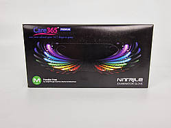 Рукавички одноразові нітрилові розміри М колір чорний 50 пар/уп.