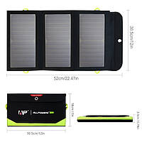 Портативная сонячна панель з powerbank Allpowers 21W 3.5A QC3.0 повербанк 10000mAh