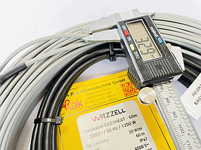 Тепла підлога WAZZELL EASYHEAT нагрівальний кабель універсальний 20 м / 400 Вт / 2 - 3 м2, фото 6
