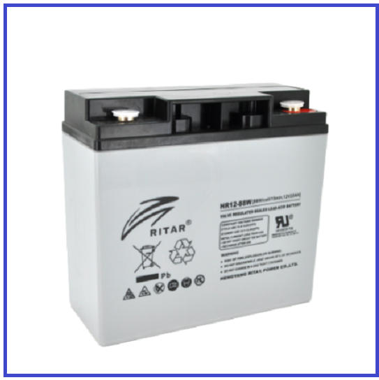 Акумуляторна батарея RITAR AGM HR12-88W 12V 22Ah (181х77х167)