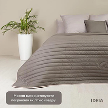 Покривало на велике ліжко 220х240 двостороннє мікрофібра, якісне стьобане покривало Сірий Бежевий