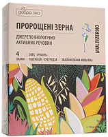 Біодомішка Добра Їжа Пророщені зерна вівса, ячменю, пшениці, кукурудзи в стиках 100 г