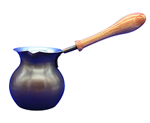 Турка для кави ZH мідна джезва Патина 300 мл для газової плити східна темна