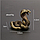 Мініатюрна антична мідна статуетка у формі змії кобри статуетка зодіакальна змія, фото 5