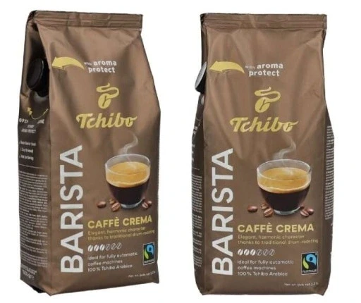 2 шт. Кава Tchibo Barista Caffe Crema в зернах 1 кг 1000 г, фото 1