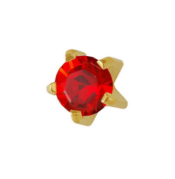 Сережки-голки для проколу вух Studex крапан R-107 Рубін
