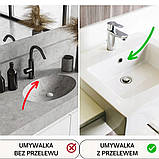 Заглушка клік-клак кругла без переливу Yoka Home black, фото 6