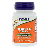 Пробиотики (Probiotic-10) 25 млрд КОЕ 50 капсул NOW-02926