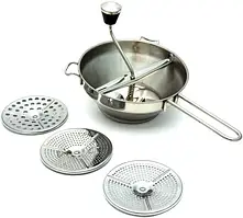 Машина для приготування овочевих і фруктових пюре з 3 лезами King Hoff KH-3300 ручна