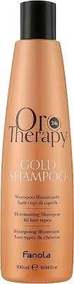 Кератиновий шампунь Fanola Oro Therapy Shampoo Oro Puro із золотом 250 мл