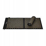 Килимок для точкового масажу 4FIZJO ACUPRESSURE MAT чорний і золотий, фото 4