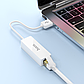Адаптер Hoco USB to Ethernet RJ45 інтернет перехідник 100 Mbps UA22 White, фото 3