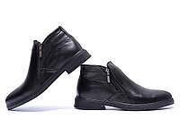 Мужские зимние кожаные ботинки натуральной кожи VanKristi высокое качество