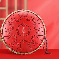 Глюкофон "Happy Drum" 15 нот Червоний Карбонова сталь 30*14*14см.