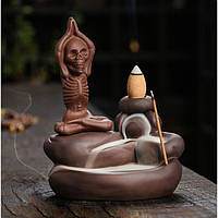 Підставка "Рідкий дим" кераміка "Скелет Йога" №3 10*6,5*13,5см.