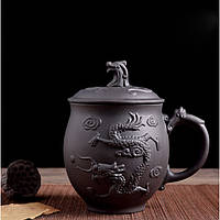 Чашка "Пузатий дракон" чорна 500мл. 14*10*14,5см.