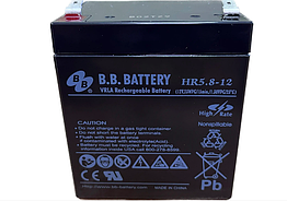 Акумуляторна батарея 12В  5,8А/год HR5.8-12/T2 BB Battery AGM для ДБЖ, UPS